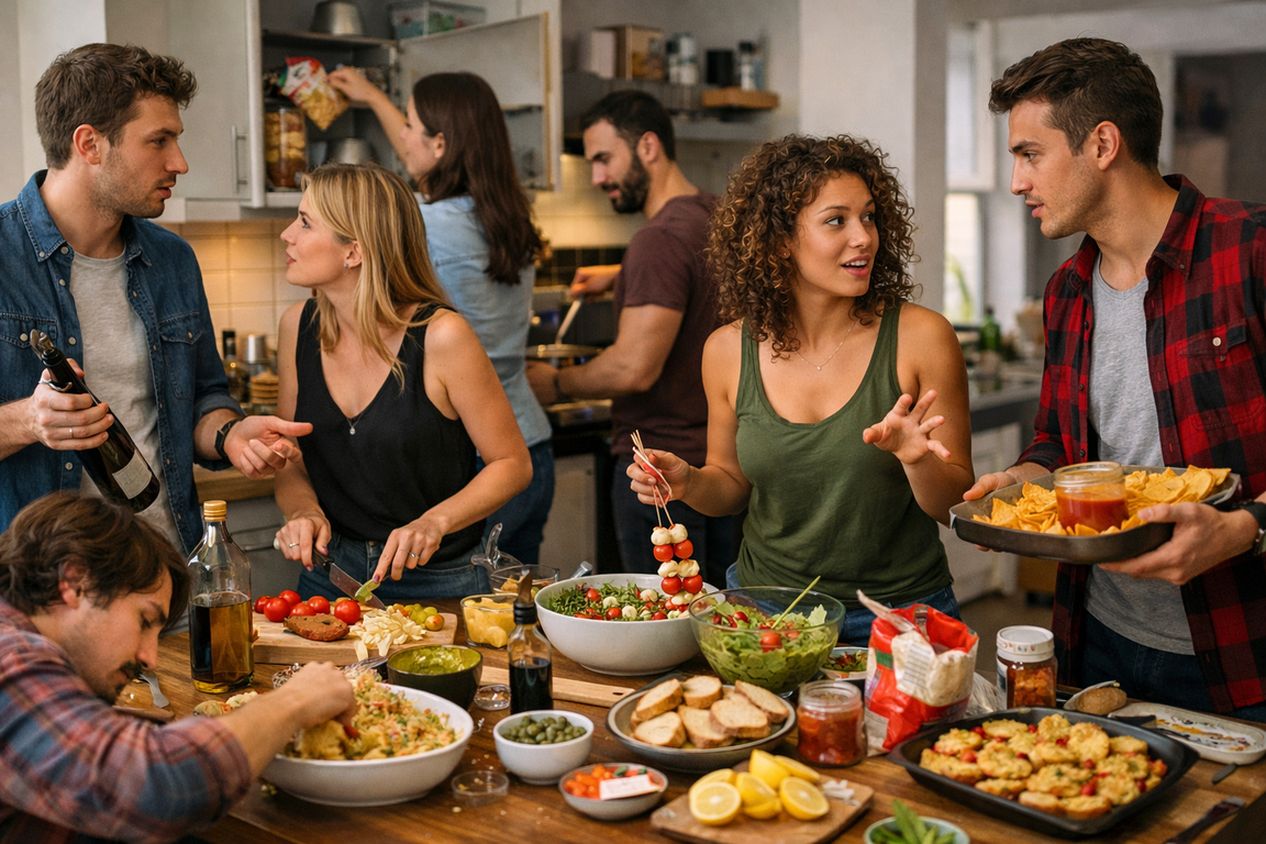 Chaos na przyjęciu – ilustracja do artykułu psychologa